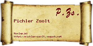 Pichler Zsolt névjegykártya